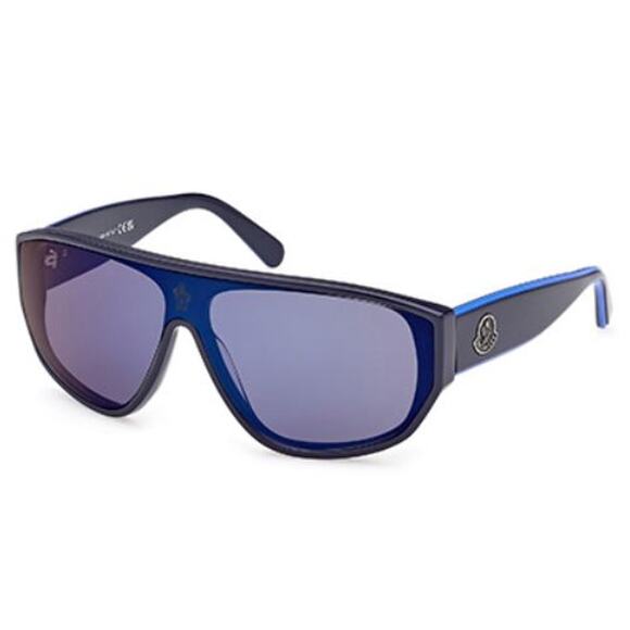 MONCLER Tronn Shield Sunglasses ML0260 Bright Blue Mirror Unisex main image 12